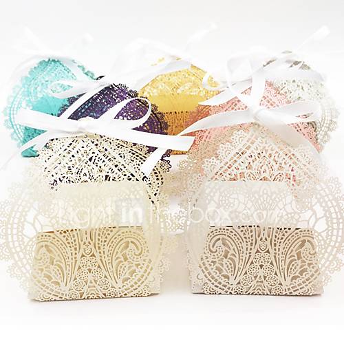 Image de 50 Titulaire de Faveur Papier nacre BoÃ®tes Ã  cadeaux