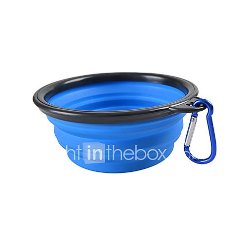 Image de Chat Chien Bols & Bouteilles d'eau Animaux de Compagnie Bols & alimentation Portable Pliable Jaune Rouge Vert Bleu Rose