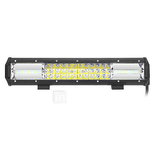 Image de 216w 21600lm 6000k led white combo 3-lignes lumiÃ¨re de travail pour voiture / bateau / phare 9v-32v