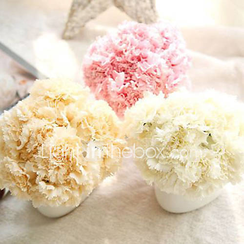 Image de bouquet Å“illets artificiels fleurs de soie fausse feuille dÃ©coration de la maison 6 branche / paquet