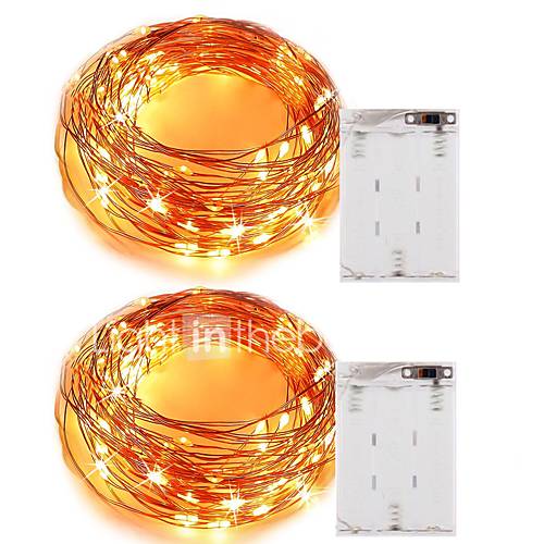 Image de 4W W Guirlandes Lumineuses 400 lm Pile 5 m 50 diodes Ã©lectroluminescentes