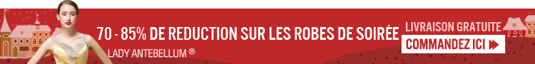 70 - 85% de REDUCTION sur les Robes de Soirée