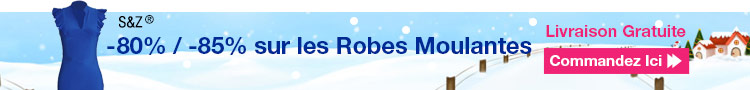-80% / -85% sur les Robes Moulantes