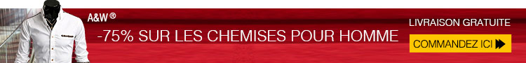 -75% sur les Chemises pour Homme