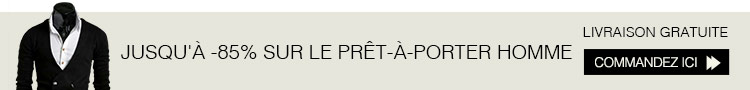 Jusqu'à -85% sur le Prêt-à-Porter Homme