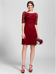 Beautiful Lace and Chiffon Cheap Price Party Gowns Black and Pink Bridesmaid Dress 2013