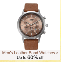 Men's Leather Band Watches