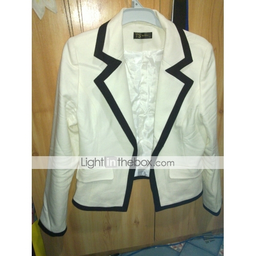 Fashion Idols Style / Black And White Long Sleeves Blazer / Women's