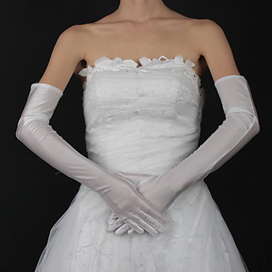 Opera Length Fingertips Glove Satin Bridal Gloves Spring / Summer ...