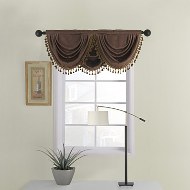 Solid Brown Waterfall Valance (58