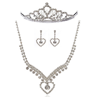 Beautiful Rhinestones Wedding Jewelry Set,Including Necklace,Earrings ...