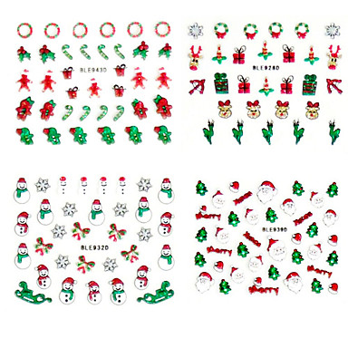 4PCS Christmas Gift 3D Plastic Twinkle Nail Art Nail Decorations 461888 ...