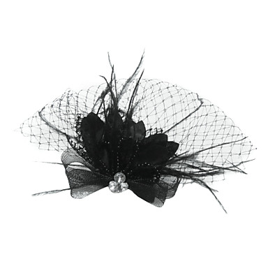 Women's Feather / Tulle Headpiece-Special Occasion Birdcage Veils ...