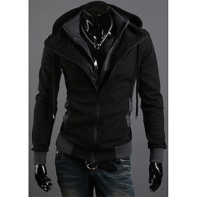 Men's Long Sleeve Casual Jacket Solid Black / Gray 570834 2016 – $17.99