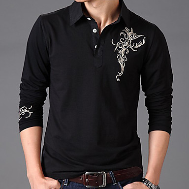 Men's Casual Embroidery Long Sleeve T-Shirt 593214 2017 – $41.99