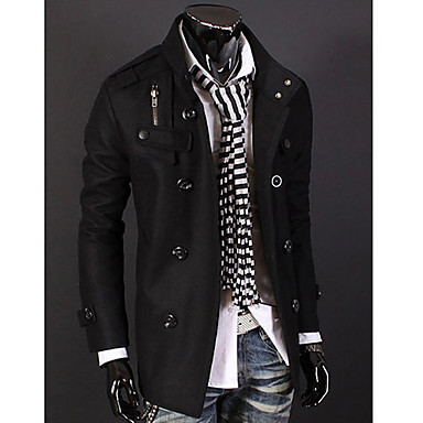 Men's Solid Casual Coat,Tweed Long Sleeve-Black / Gray 636775 2017 – $36.99