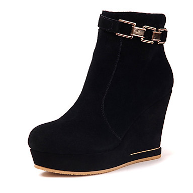 Suede Wedge Heel Platform Ankle Boots(More Colors) 843321 2017 – $69.99