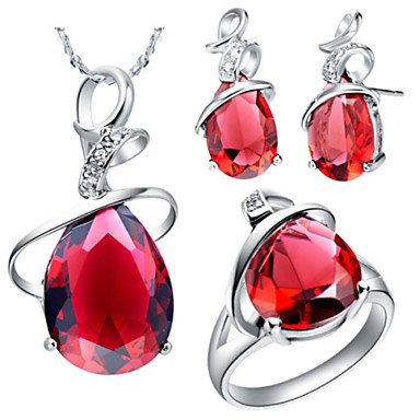 Charming Alloy Platinum Plated With Multicolor Rhinestone Jewelry Set ...