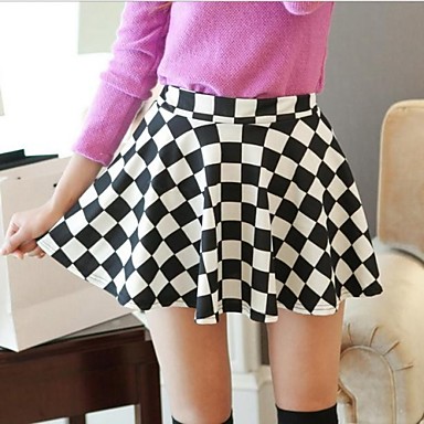 Women's Checkered Pattern Short Skirts 1183709 2017 – $7.99