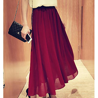 Women's Black/Red Skirts , Sexy/Casual/Party Maxi 1293362 2017 – $13.32