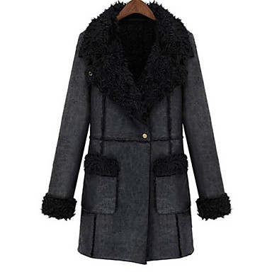 Solid Color Fashion Fited Thick Coat 1660984 2017 – $35.99