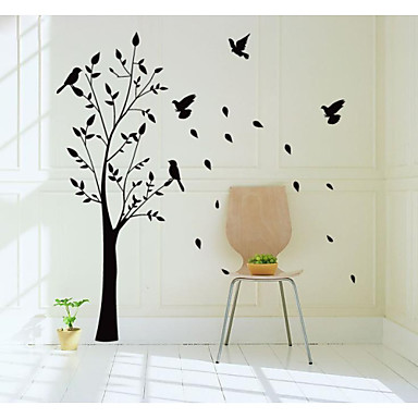 JiuBai™ Big Tree And Birds Wall Sticker Wall Decal, 165cm Height ...