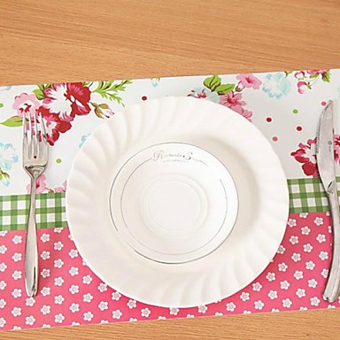 Peony Printing Heat Insulation Eat Mat for Cup or Plate Plastic 43cm x ...