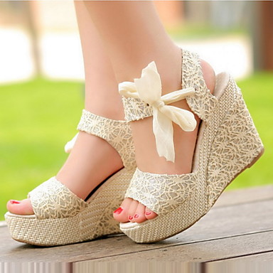 Cloth Women's Wedge Heel Open Toe Sandals Shoes(More Colors) 1284618 ...