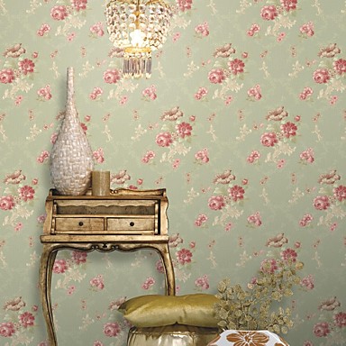 Wall Paper Wallcovering, Contemporary Floral Pure Paper WallPaper ...