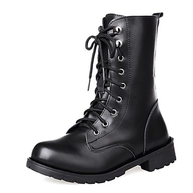Women's Spring / Fall / Winter Combat Boots / Round Toe Leatherette ...
