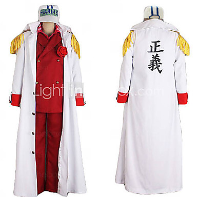 One Piece Foxy ref Admiral Akainu Marine Uniform Cosplay Costume ...