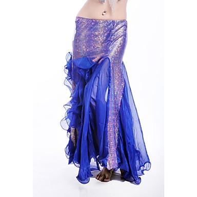 Belly Dance Skirts Women's Performance Chiffon Elastic Woven Satin ...