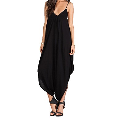 Women's Black Jumpsuits , Casual Sleeveless 2694660 2017 – $26.65