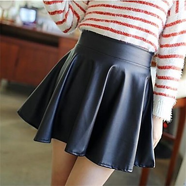 Women's Party/Cocktail Mini Skirts,Sexy A Line Pleated Solid All ...