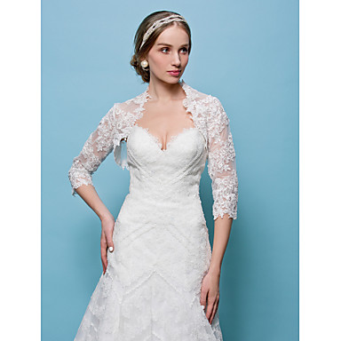 Wedding Wraps Boleros Lace White/Beige Bolero Shrug 3247956 2016 – $27.99