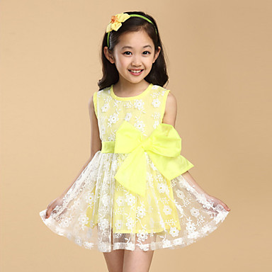 Girl's Summer Micro-elastic Thin Sleeveless Dresses (Cotton Blends ...