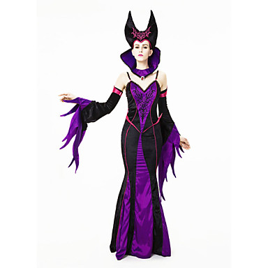 Beauty Witch Purple Sleeveless Halloween Female Wizard Costumes 4261965 ...