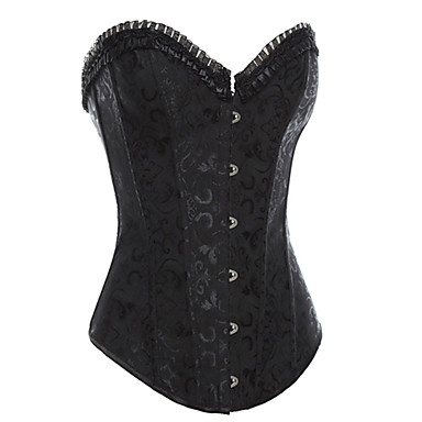 Full Steel Boned Black Lace Up Corset Women's Costume 765619 2017 – $26.99