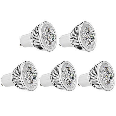 4W GU10 LED Spotlight MR16 4 High Power LED 330 lm Warm White AC 85-265 ...