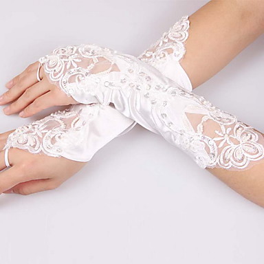 Elbow Length Fingerless Glove Polyester Bridal Gloves / Party/ Evening ...