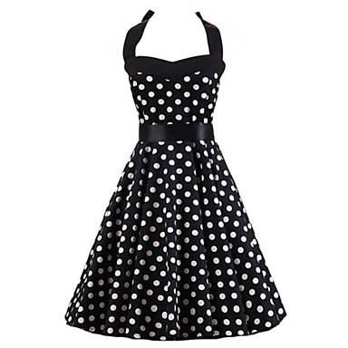 Women's Going out Vintage / Cute A Line / Black and White / Skater ...