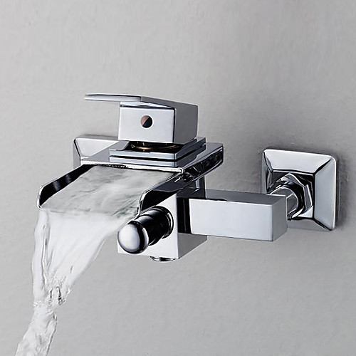 

Смеситель для ванны - Современный Хром Керамический клапан Bath Shower Mixer Taps / Латунь