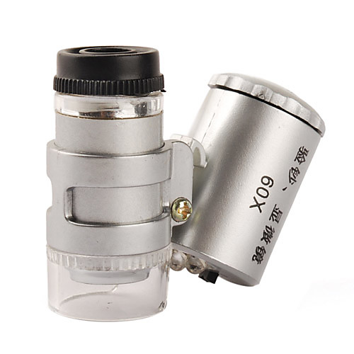 фото Мини микроскоп 60x с 2-led подсветкой и ультрафиолетовым фонариком (3lr1130) Lightinthebox