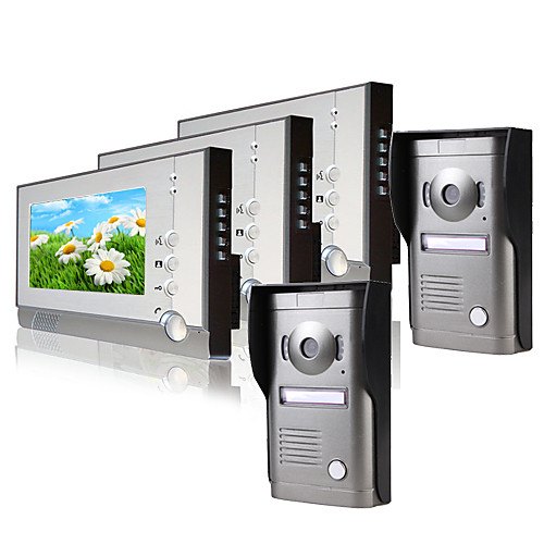 

Три 7-дюймовый монитор цветной видео домофон (2-х слойная камера с защитой от атмосферных воздействий)
