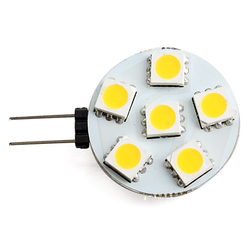 

1 W 150 lm G4 Точечное LED освещение 6 Светодиодные бусины SMD 5050 Тёплый белый 12 V / #