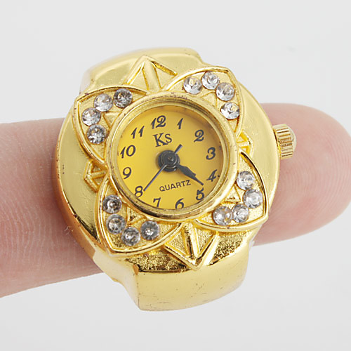 

Жен. Часы-кольцо золотые часы Японский Кварцевый Золотистый Повседневные часы Дамы Цветы Винтаж - Золотой Один год Срок службы батареи / SSUO SR626SW