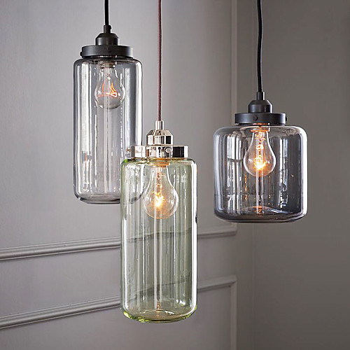 

QINGMING 3-Light Подвесные лампы Потолочный светильник блестящий Акрил Стекло Мини, Регулируется 110-120Вольт / 220-240Вольт Лампочки включены / E26 / E27