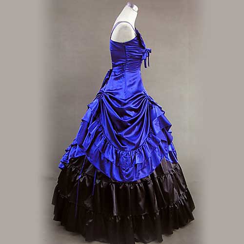 фото Викторианский стиль средневековый 18-ый век платья костюм для вечеринки маскарад жен. satin костюм винтаж косплей без рукавов длинный с пышной юбкой / платье / юбки / нижняя юбка Lightinthebox