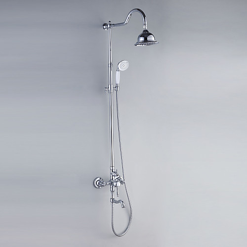 

Смеситель для душа - Современный Хром Душевая система Керамический клапан Bath Shower Mixer Taps / Одной ручкой три отверстия