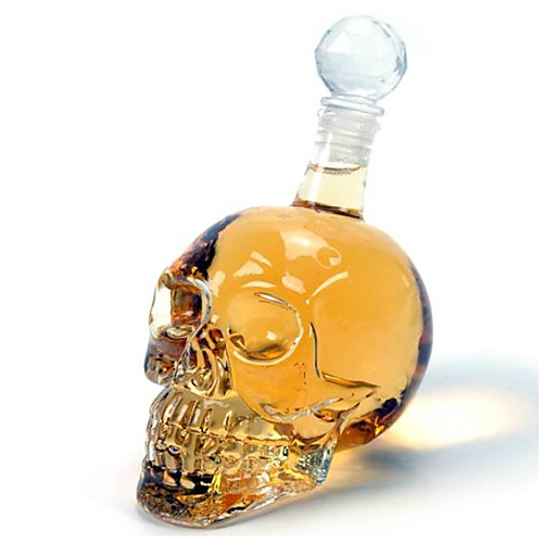 

Crystal Skull 350ml Vodka Wine Glass Bottle Decanter